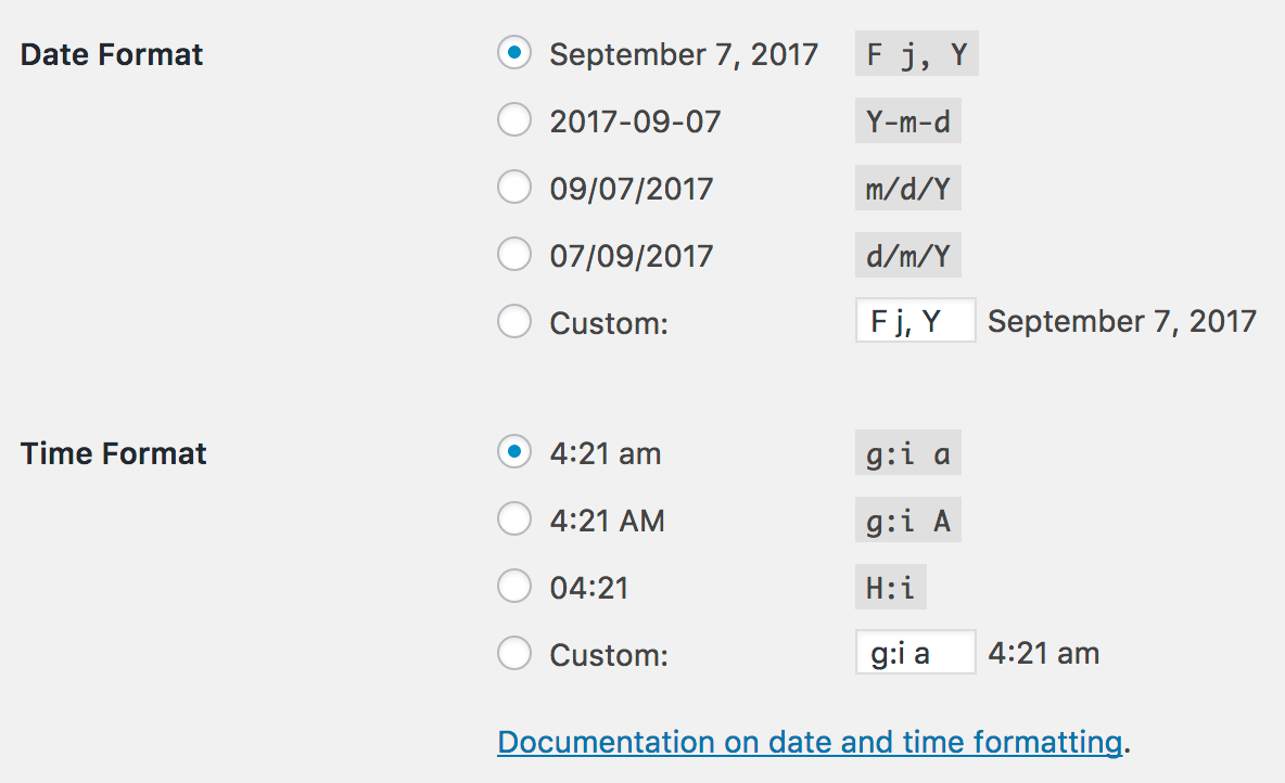 Php date format